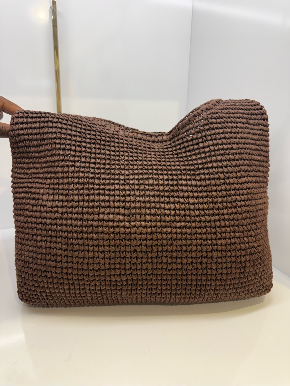 Coach Brown Woven Logo Shoulder Bag - Picture 3 of 4